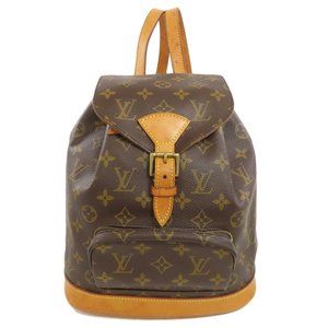 Louis Vuitton M51136 Montsouris MM Backpack/Daypack Monogram Canvas Women's L...